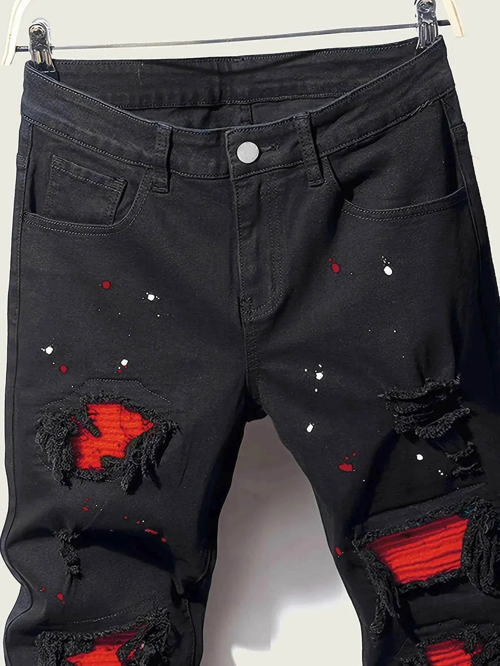 Men's Splash-Ink Patchwork Pants