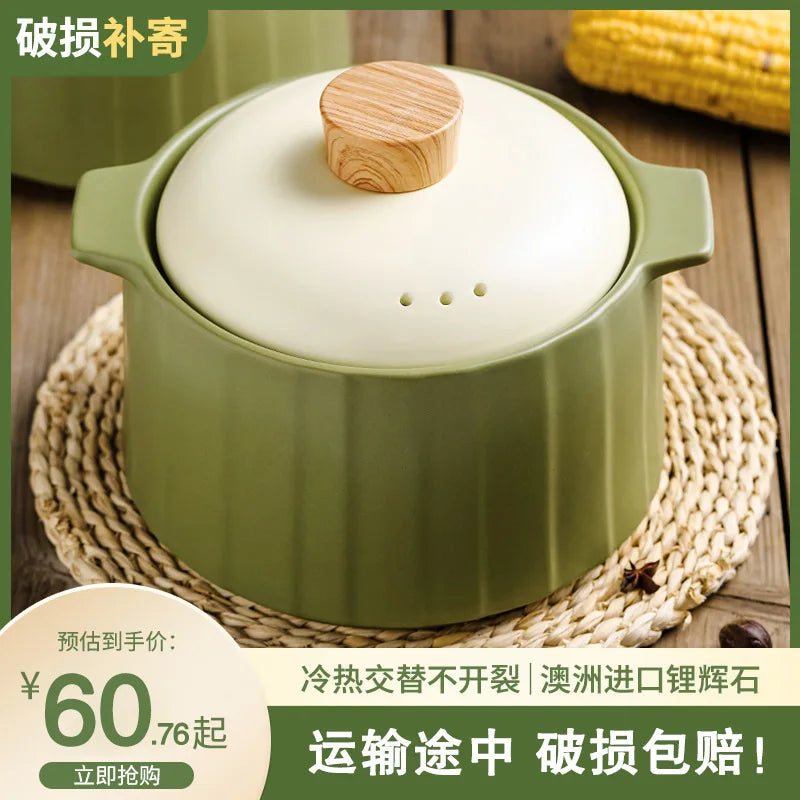 DecorBites™ Gas Stove Rice Cooker Casserole Pot - High Temperature Resistant Soup Pot