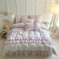 DecorBites™ Korean Lace Ruffles Cotton Bedding Set - Sweet Girl Design