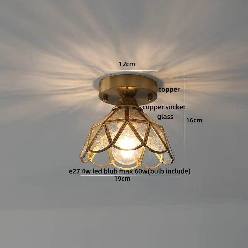 DecorBites™ Glass Flower LED Ceiling Lights - Modern Nordic Canopy Lamparas Techo