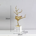 DecorBites™ Golden Conch Metal Sculpture Decorative Figurine Artwork for Modern Home Decor