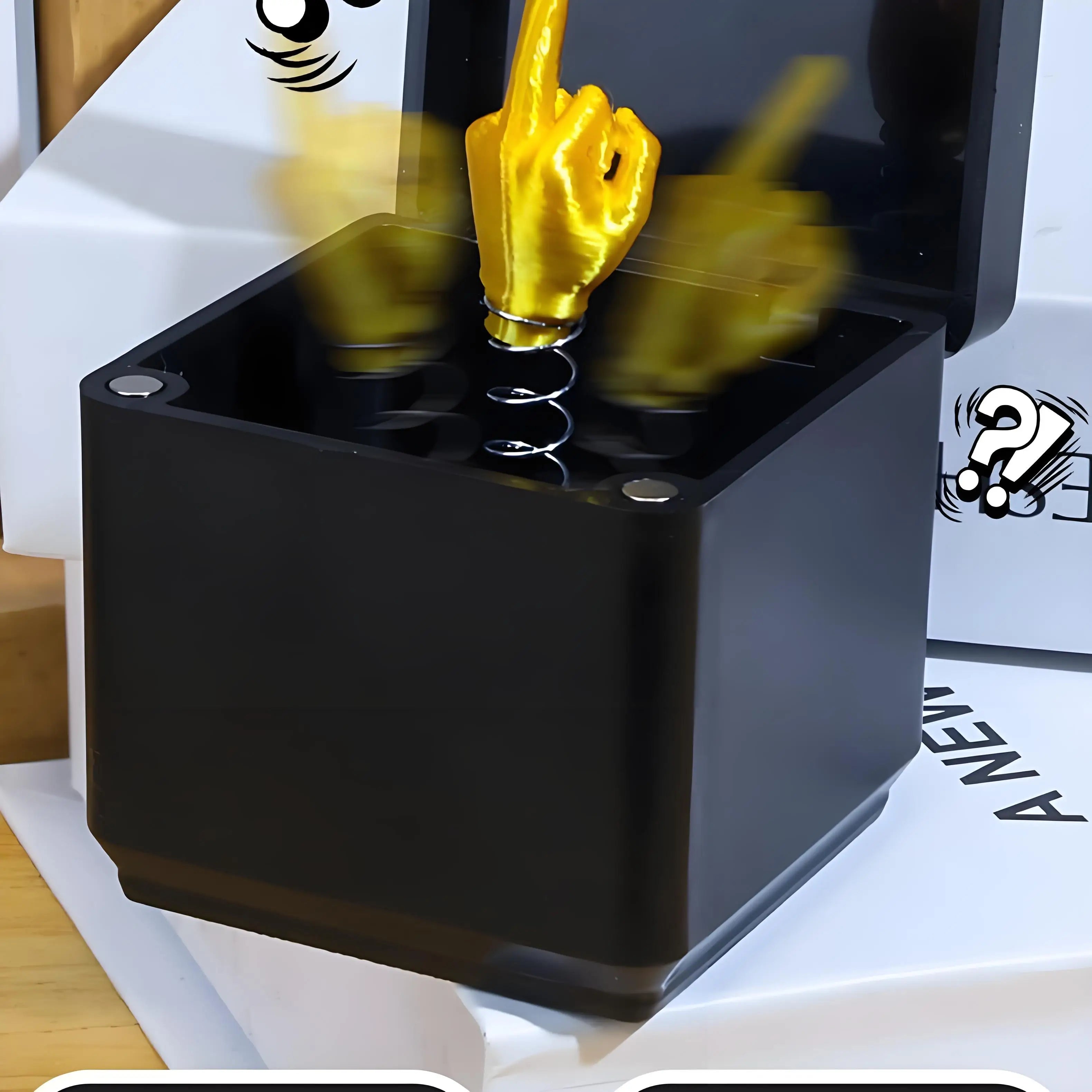 Funny Christmas Prank Gift – Middle Finger in Gift Box | Novelty Gag for Office Desk & Stocking Stuffer