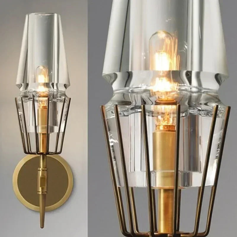 DecorBites™ Crystal double head bedside table lamp for modern luxury living spaces.