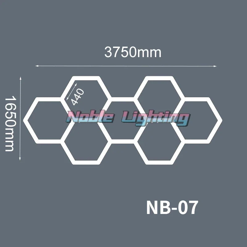 DecorBites™ Hexagon LED Ceiling Light for Barbershop and Garage Hair Salon