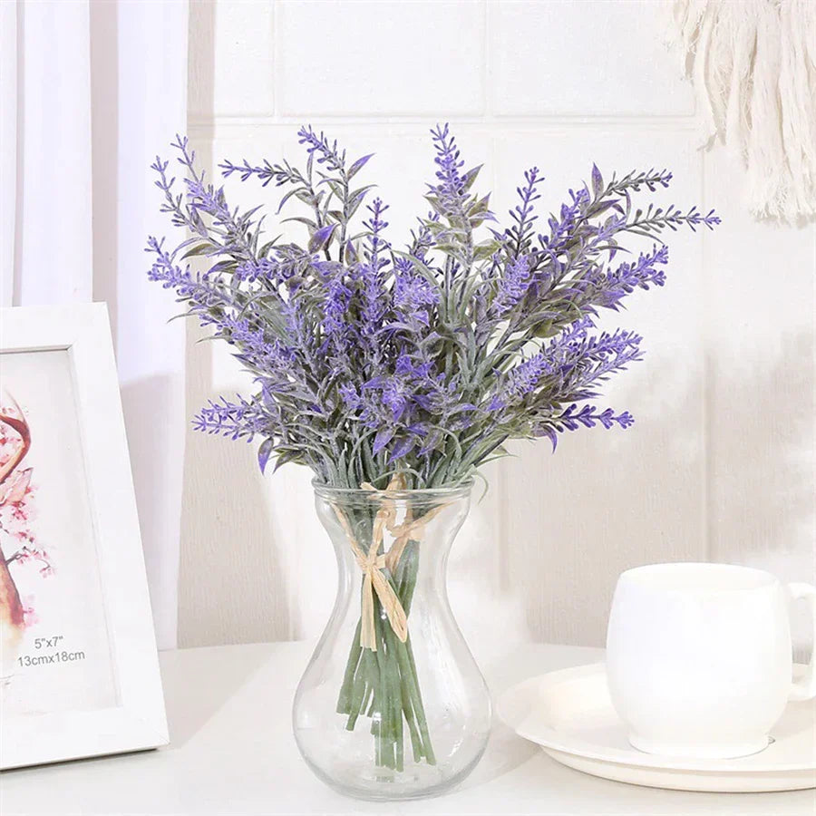 DecorBites™ Lavender Wedding Wreath Artificial Flowers Home Decor Craft Fake Plants