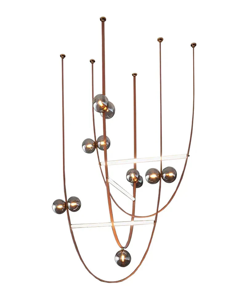 DecorBites™ Leather Chandeliers 2023 LED Minimalist Home Decor Lighting for Living Room
