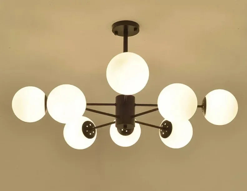 DecorBites™ Adjustable Ball Glass Lustre Chandelier for Living, Dining, Bedroom Lighting