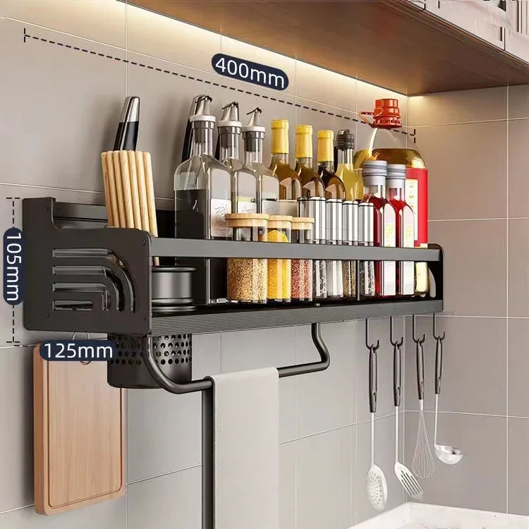 DecorBites™ Double-Layer Kitchen Organizer Wall Spice Storage Rack