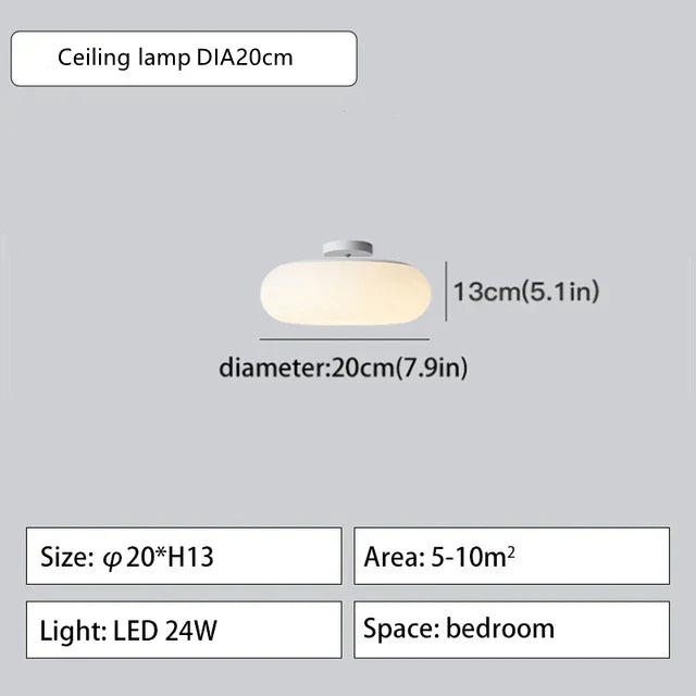DecorBites™ Itka Pendant Lamp - Minimalist White Lamp Shade for Dining Table, Bedroom, Kitchen