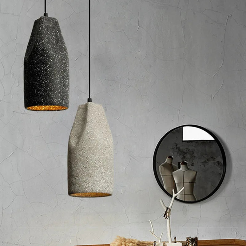 DecorBites™ Industrial Style Pendant Chandelier, Grey/Black E27 Lamp for Bedroom, Coffee Shop, Bar