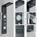 DecorBites™ LED Brushed Nickel Shower Panel Set with Temperature Screen