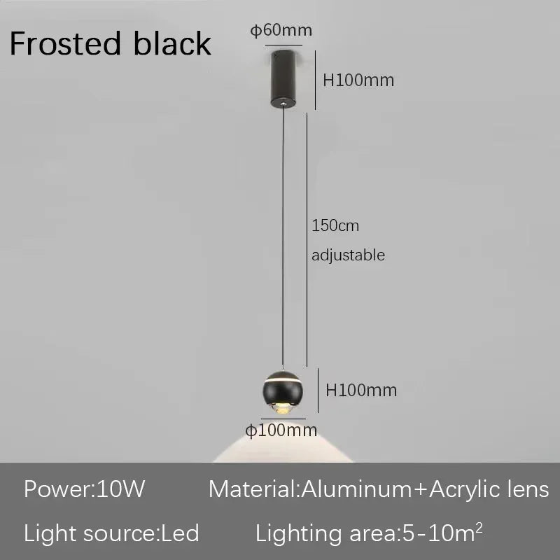 DecorBites™ LED Bedside Lifting Chandelier – Modern Minimalist Nordic Pendant Light for Home Décor