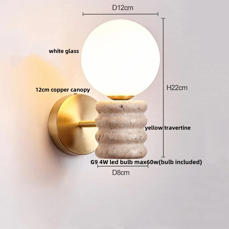 DecorBites™ Japanese Style LED Wall Lamp with Pull Chain and White Glass