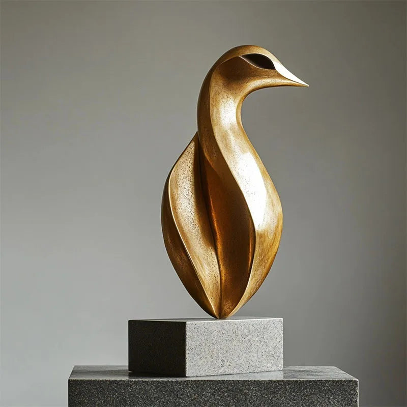 DecorBites™ Golden Geometric Tree Hole Sculpture Ornaments for Home Decor
