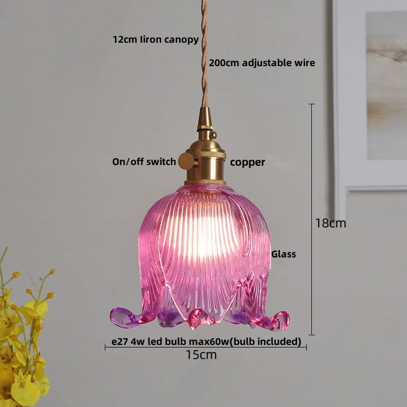 DecorBites™ Green Glass LED Hanging Pendant Lights