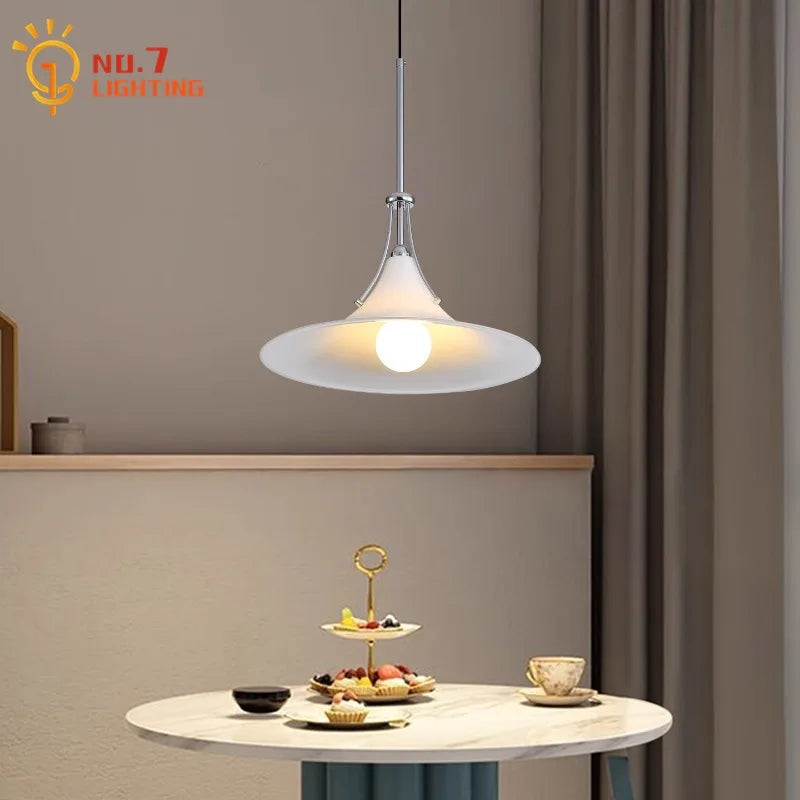 DecorBites™ French Medieval LED Iron Art Glass Pendant Lights for Home Decor