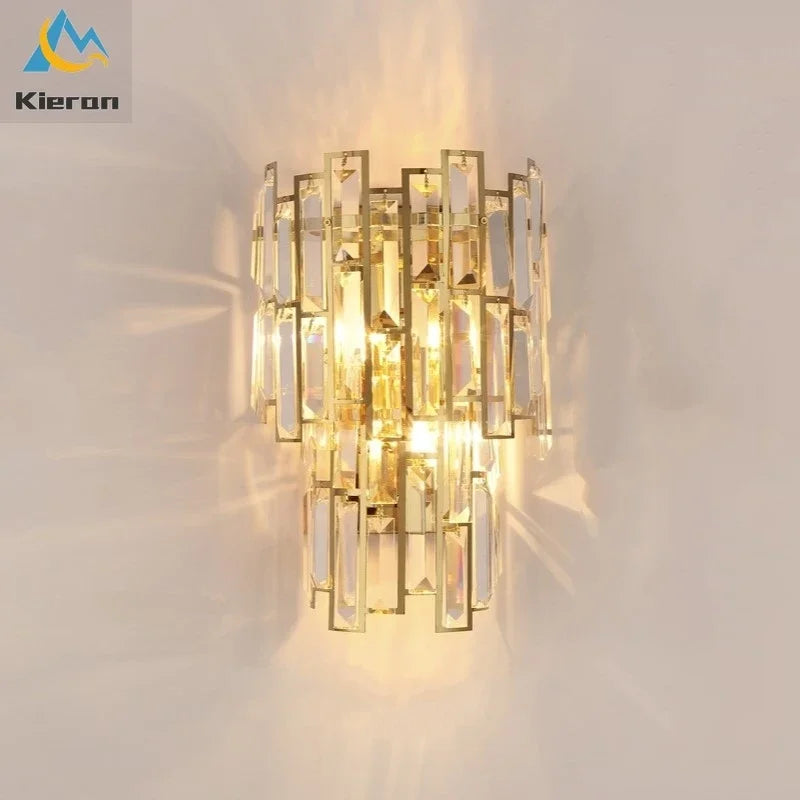 DecorBites™ Crystal LED Wall Lamp for Bedroom Living Room Study Minimalist Design