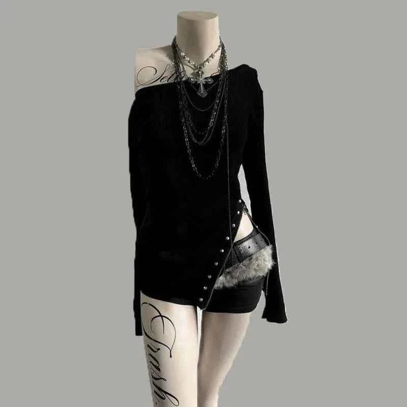 Off The Shoulder Long Sleeve T-shirt