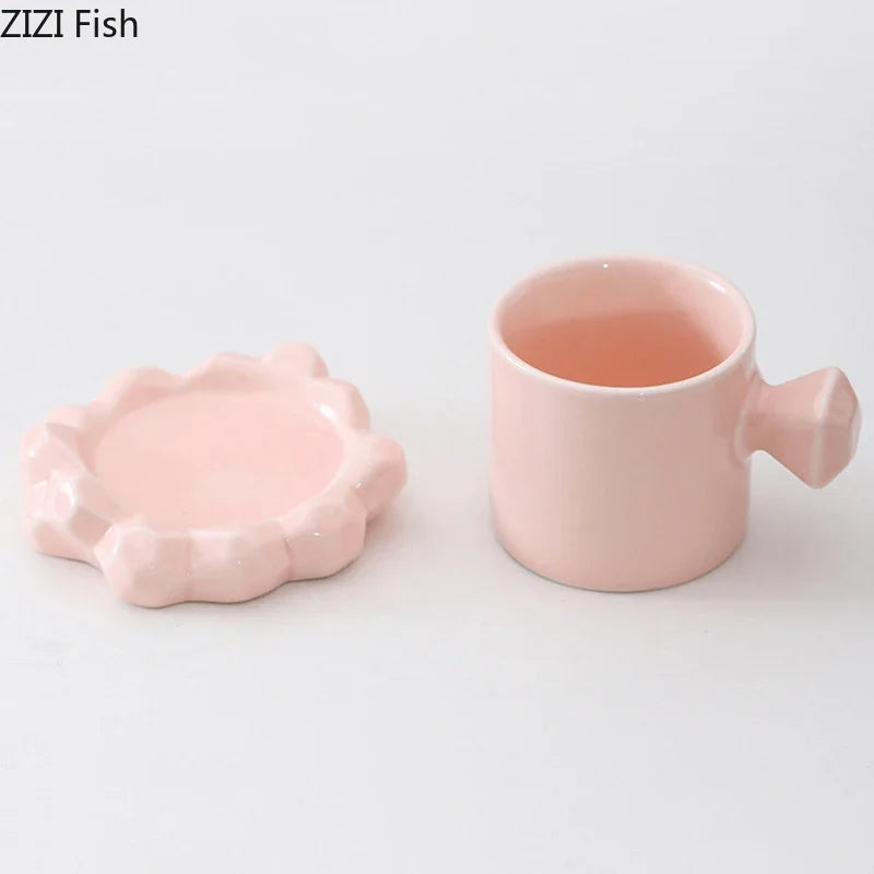 DecorBites™ Diamond Porcelain Coffee Mug Set