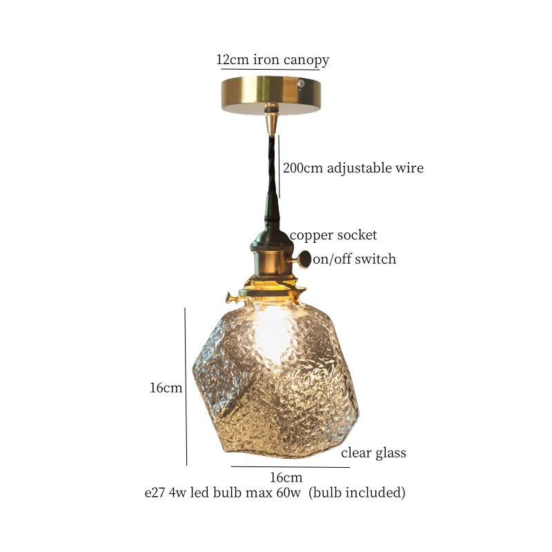 DecorBites™ Glass Pleats LED Pendant Lights for Home and Commercial Spaces