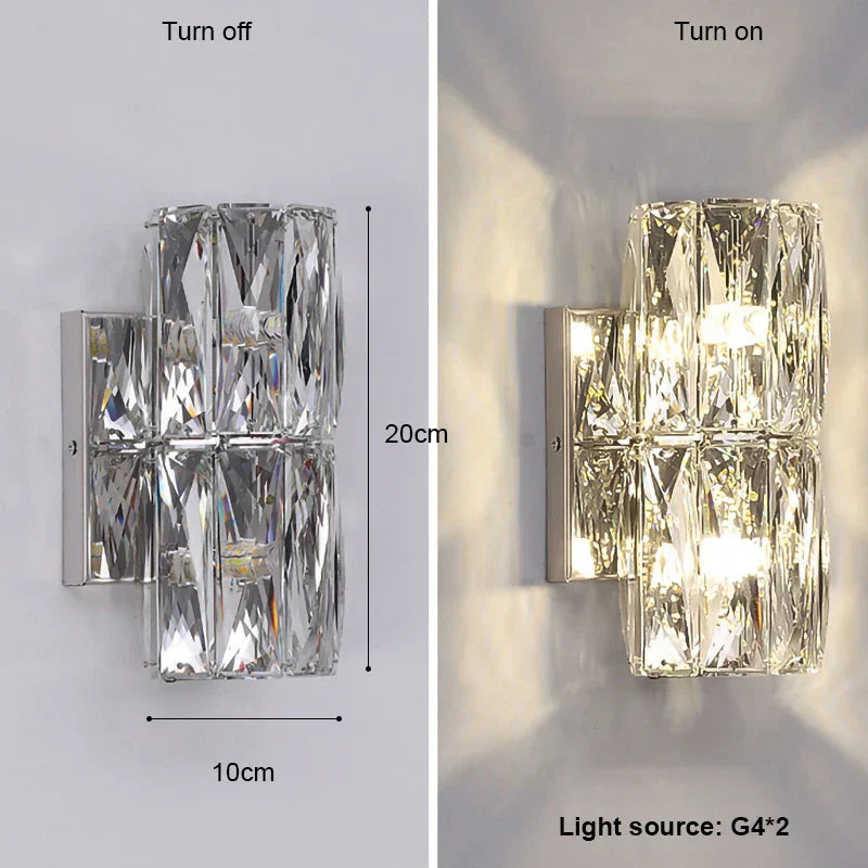 DecorBites™ K9 Crystal LED Wall Lamp: Modern Luxury Nordic Sconces for Home Lighting