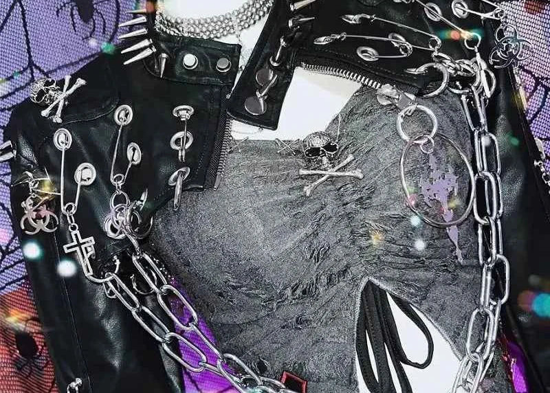 Gothic Lolita Streetwear Y2K Spike Jacket