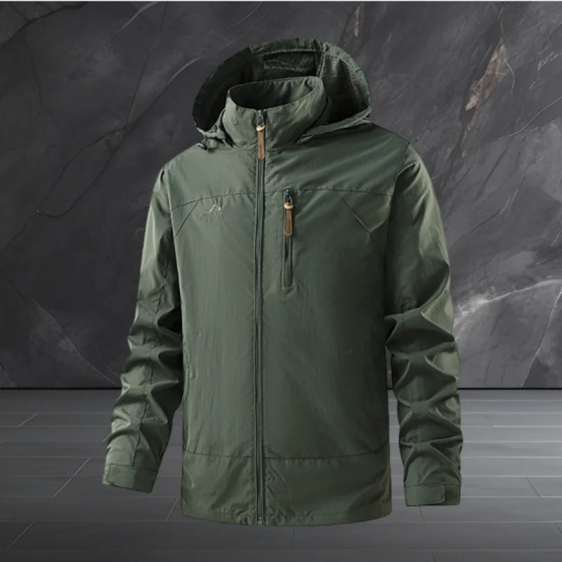 Men's Stormtrooper Windproof Hoodie Jacket - Lightweight Autumn/Winter Casual Zippered Sport Coat
