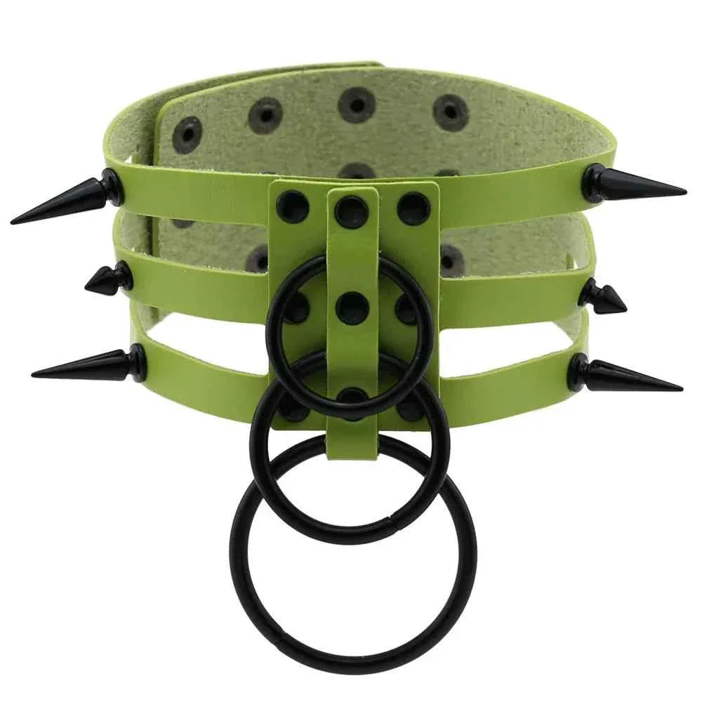 Rivet Leather Bondage Choker Accessories