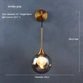 DecorBites™ Glass Ball Gold Wall Sconce - Modern Nordic Indoor Bedroom Light Fixture