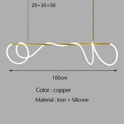 DecorBites™ Gold Black LED Chandelier Modern Minimalist Pendant for Home Decor Lighting