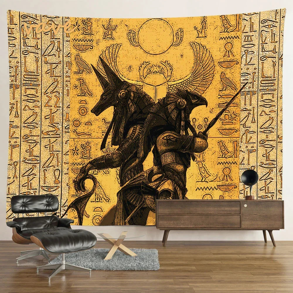 DecorBites™ Egyptian Mandala Tapestry Wall Hanging for Bohemian Hippie Room Decor