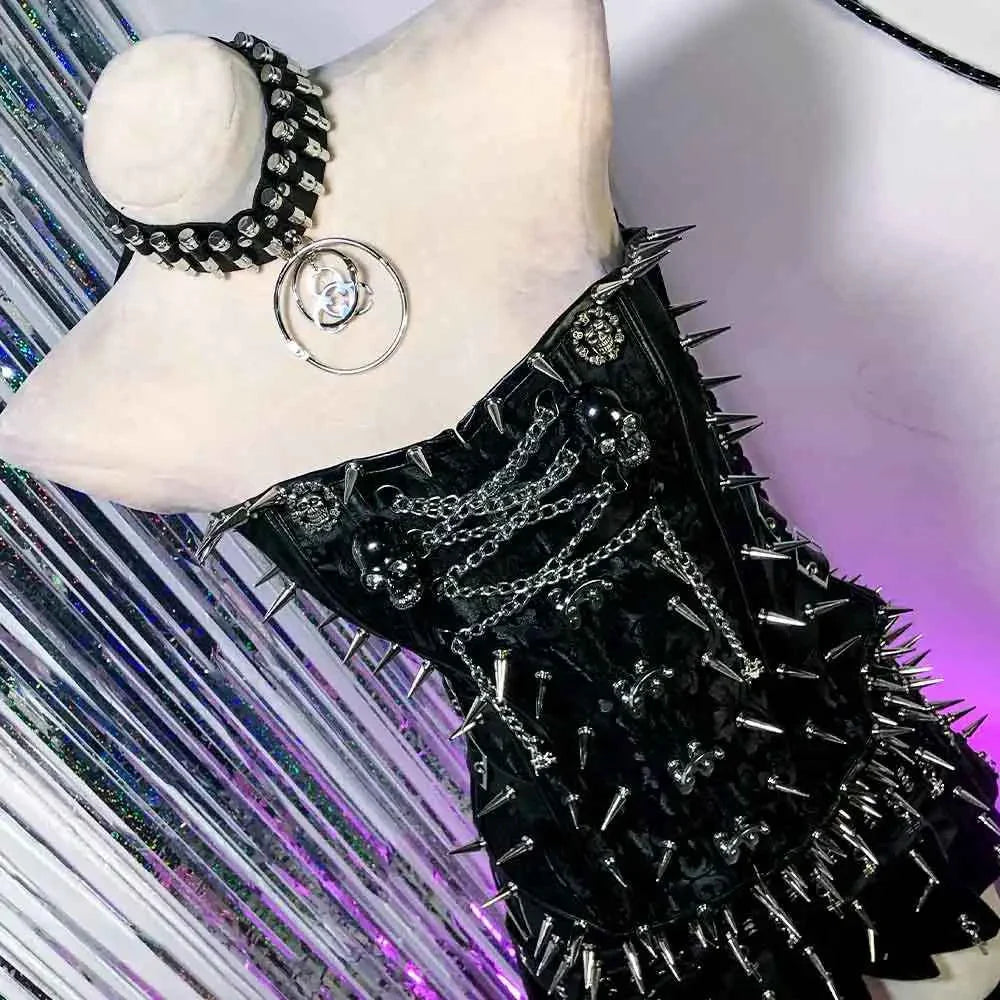 Gothic Emo Punk Spiked T-shirt Tank Top Alternative Grunge | MUNSIEUR