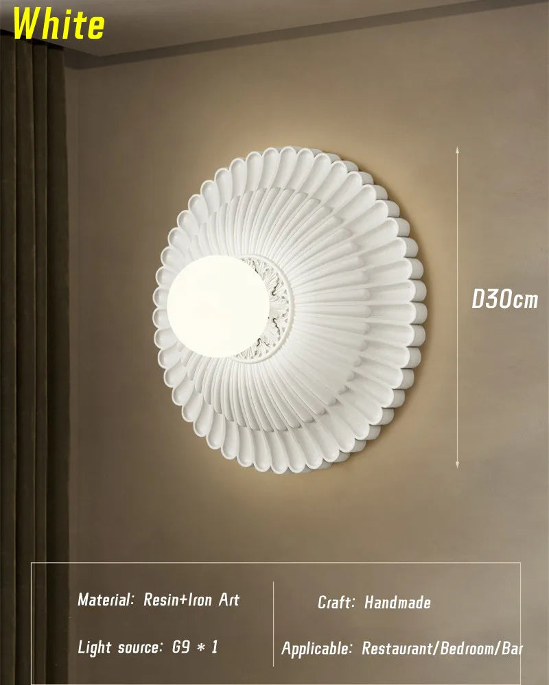 DecorBites™ French Cream Wind Wall Lamp - Pastoral Style Bedroom Sconce