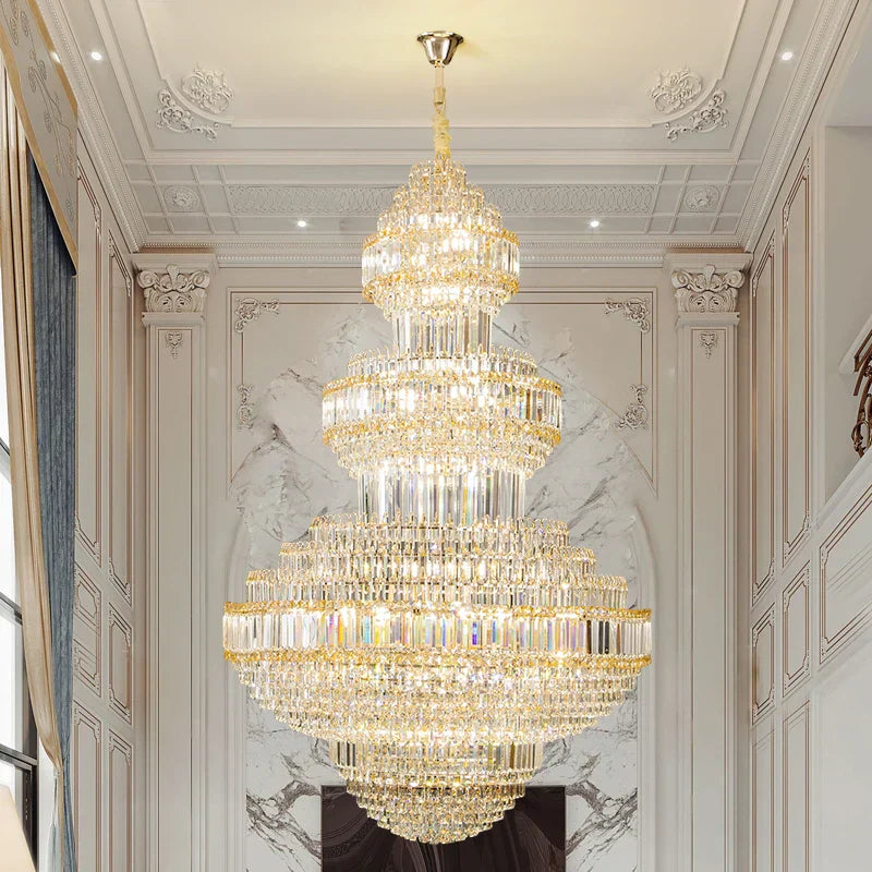 DecorBites™ Crystal Villa Chandelier Pendant - Modern European Style Luxury Hotel Lobby Light