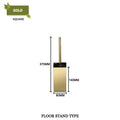 DecorBites™ Gold Toilet Brush Set with Wall Mount Holder