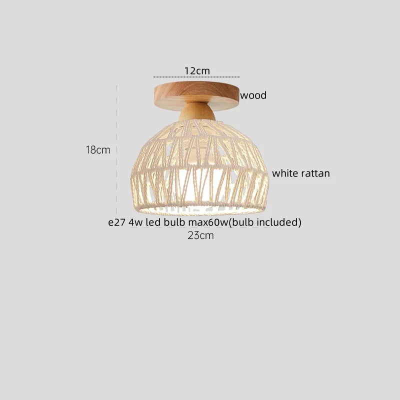 DecorBites™ Glass LED Ceiling Lamp Copper Walnut Modern Living Room Lighting Fixtures