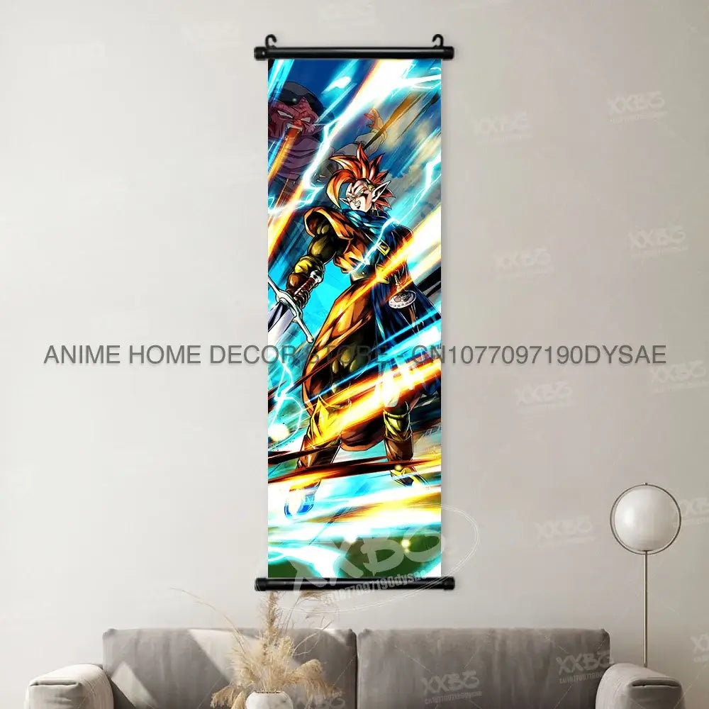 Dragon Ball Posters: Goku & Vegeta Hanging Scroll Wall Art
