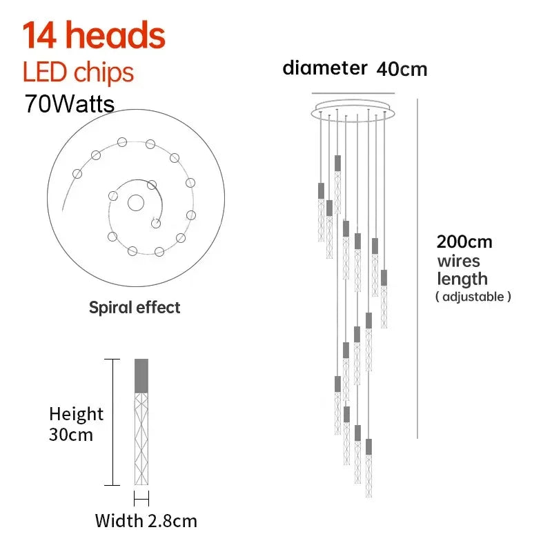 DecorBites™ Crystal LED Pendant Light: Luxury Lighting Fixture for Living Room, Bedroom, Hotel & Shop