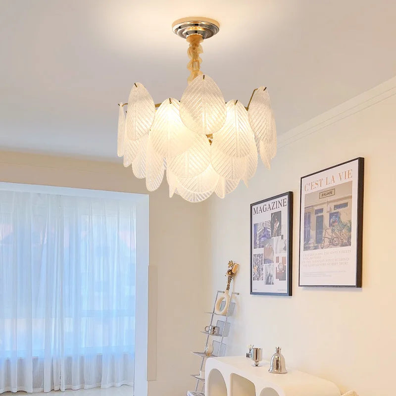 DecorBites™ French Luxury Cream Crystal Living Room Light Modern Simple Net Red