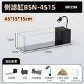 DecorBites™ Betta Fish Tank, Acrylic Aquarium Bowl with Top Filtration System