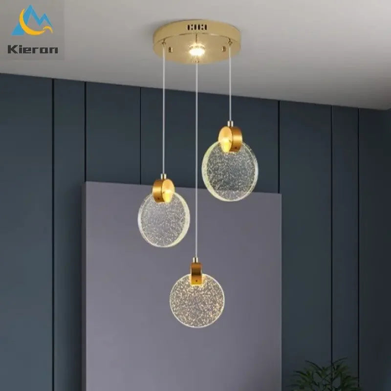 DecorBites™ Crystal LED Chandelier: Modern 5head Highlight for Bedroom, Bar, Study Room Decor