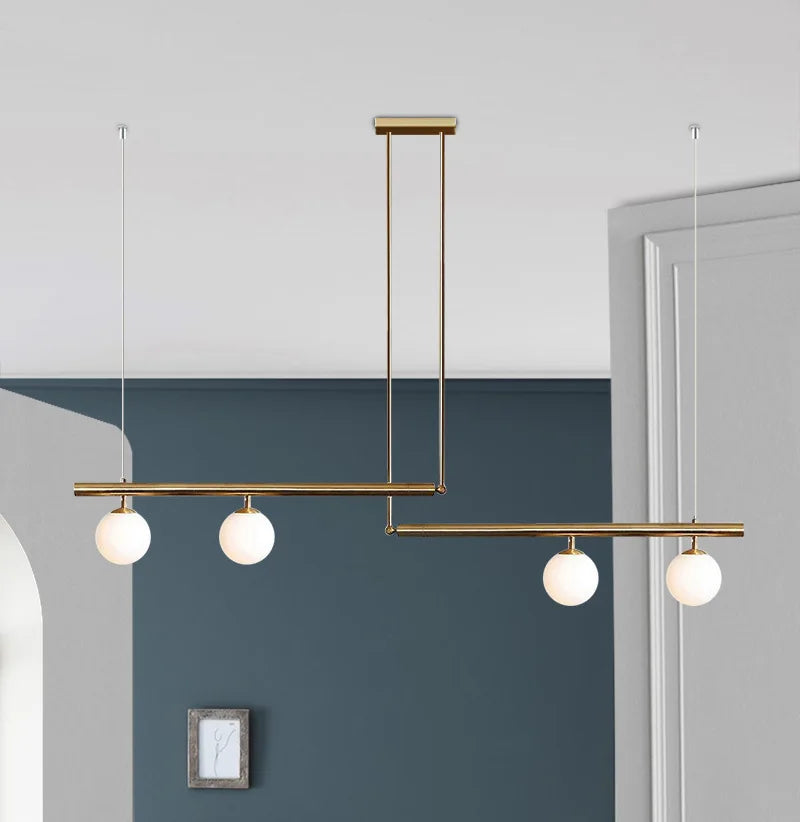 DecorBites™ LED Linear Hanging Lamp for Home Modern Minimalist Living Room Chandelier