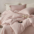 DecorBites™ Lace Edge Cotton Bedding Set for Soft Skin with Duvet, Sheets, and Pillowcases
