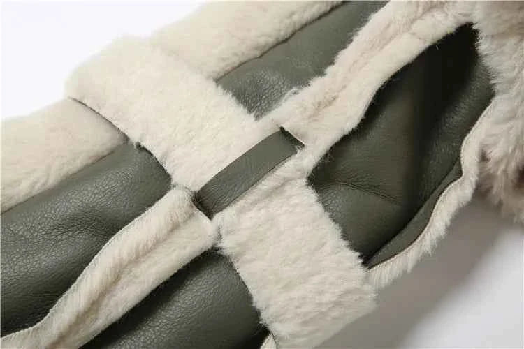 Furry Patchwork Women's Crop Jacket Warm Outwear Basic
