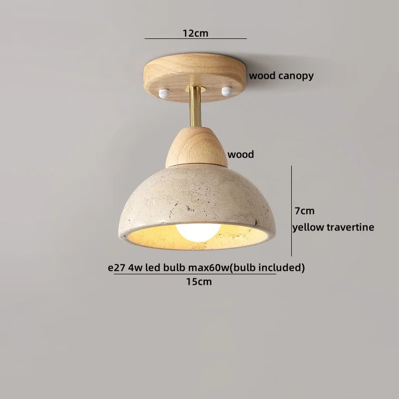 DecorBites™ LED Ceiling Lamp Yellow Travertine - Nordic Acrylic Light for Living Room