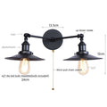 DecorBites™ Dual Head LED Wall Light Pink Industrial Bedside Lamp