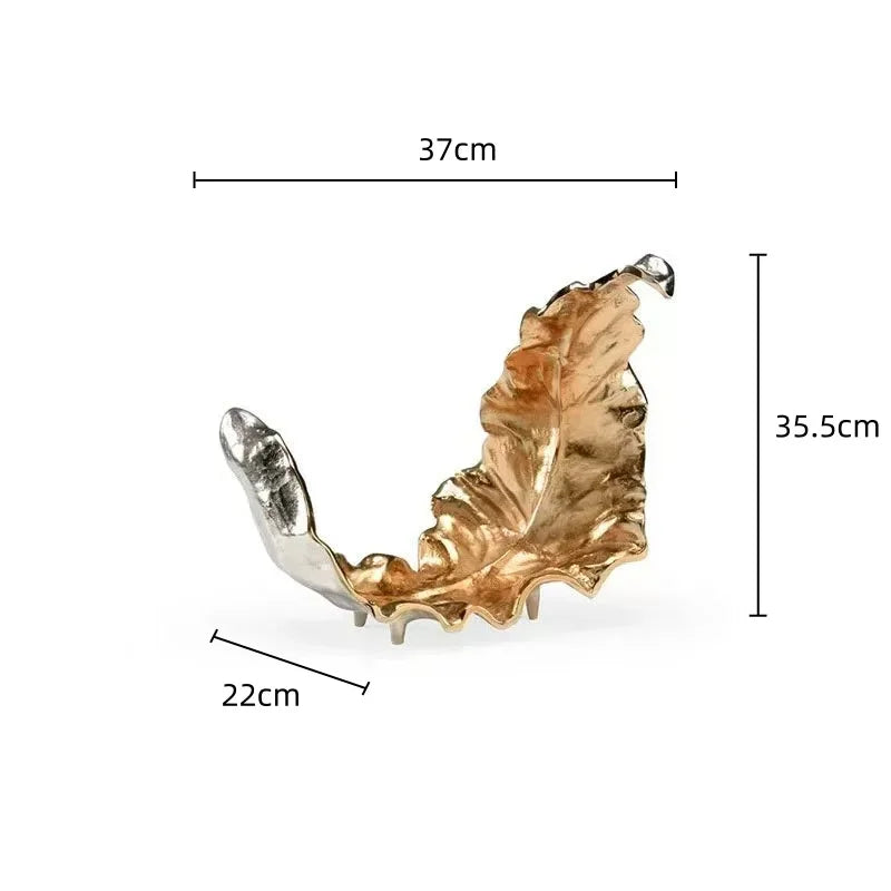 DecorBites™ Leaf Tray Resin Bowl: Handcrafted Desktop Storage & Home Decor
