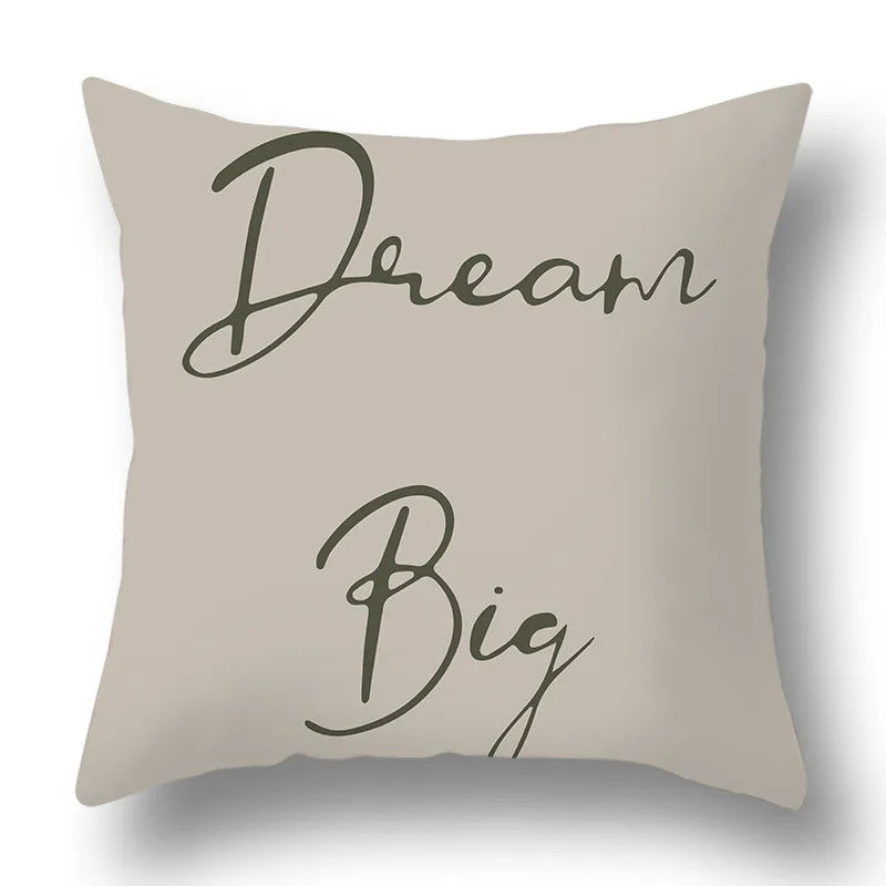 DecorBites™ Green Plants Geometric Print Pillow Cover - Home Sofa Cushion Cover