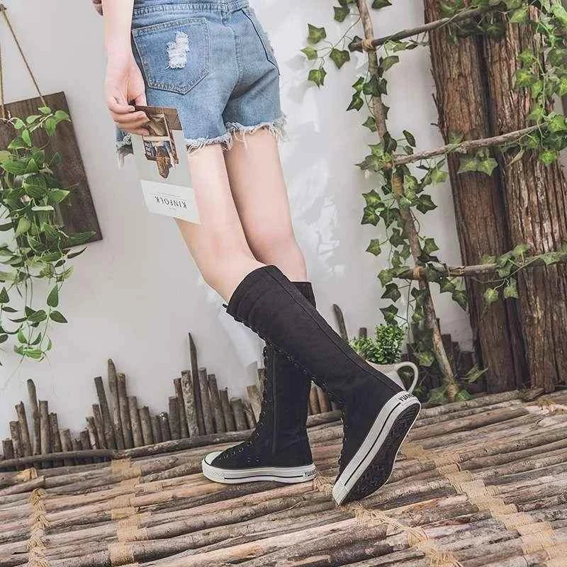 High Top Canvas Sneakers for Women