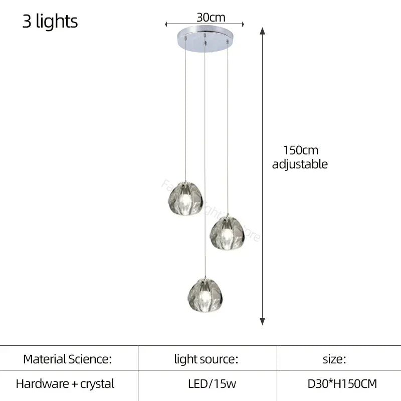 DecorBites™ Crystal LED Chandelier for Luxe Living Spaces